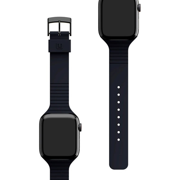 Apple Watch (42/44/SE/45/46/49mm) UAG [U] Aurora Silikone Rem - Black