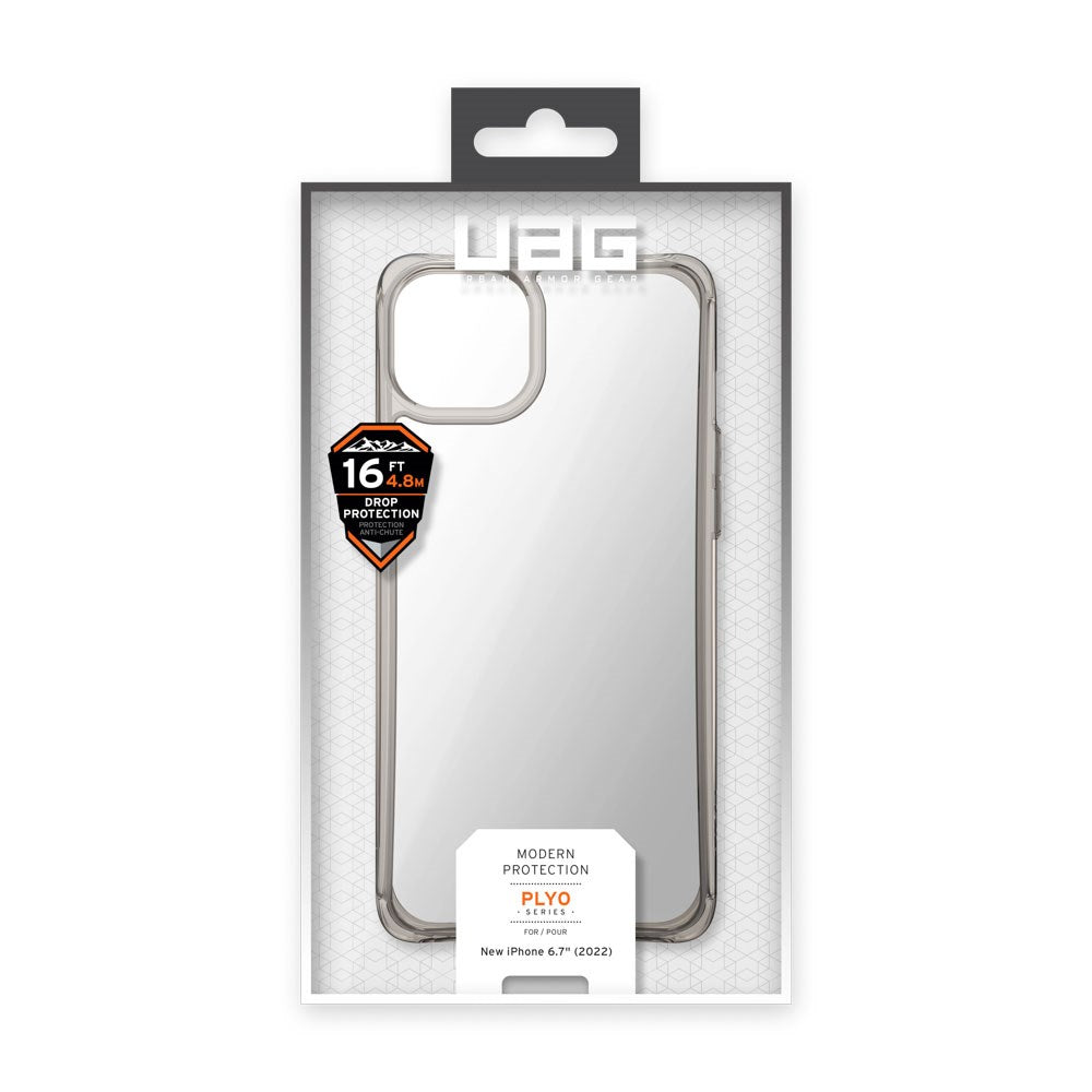 iPhone 14 Plus UAG PLYO Cover - Ash - Gennemsigtig