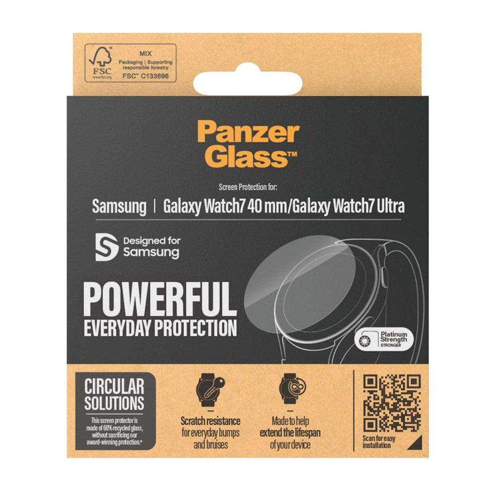 PanzerGlass Samsung Galaxy Watch 7 (40mm) Hærdet Glas - Gennemsigtig