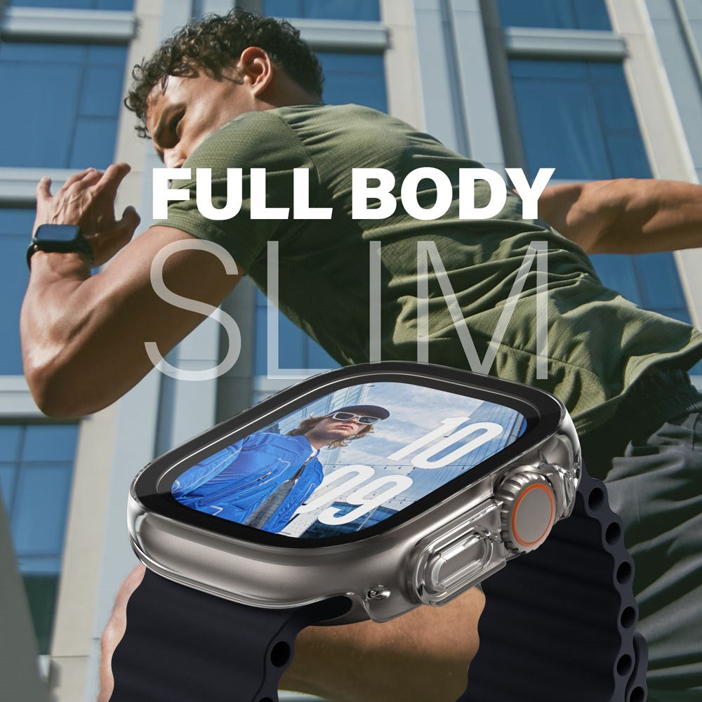 PanzerGlass Apple Watch Ultra 3/2/1 (49mm) Snappie Full Body Slim Cover m. Indbygget Skærmbeskyttelse - Transparent