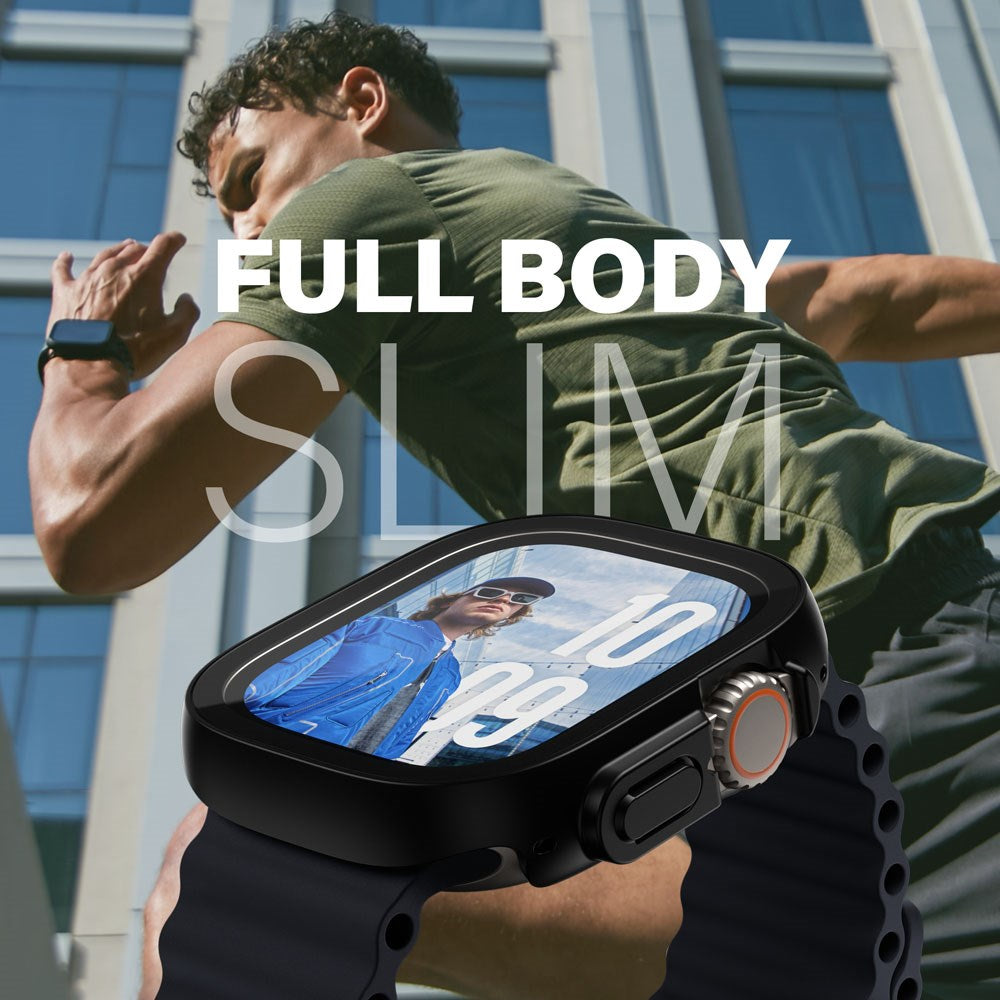 PanzerGlass Apple Watch Ultra 3/2/1 (49mm) Snappie Full Body Slim Cover m. Indbygget Skærmbeskyttelse - Sort