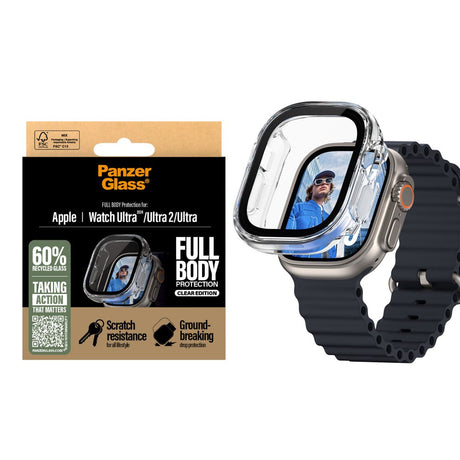 PanzerGlass Apple Watch Ultra 3/2/1 (49mm) Snappie Full Body Cover m. Indbygget Skærmbeskyttelse - Transparent
