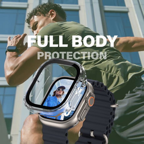 PanzerGlass Apple Watch Ultra 3/2/1 (49mm) Snappie Full Body Cover m. Indbygget Skærmbeskyttelse - Transparent