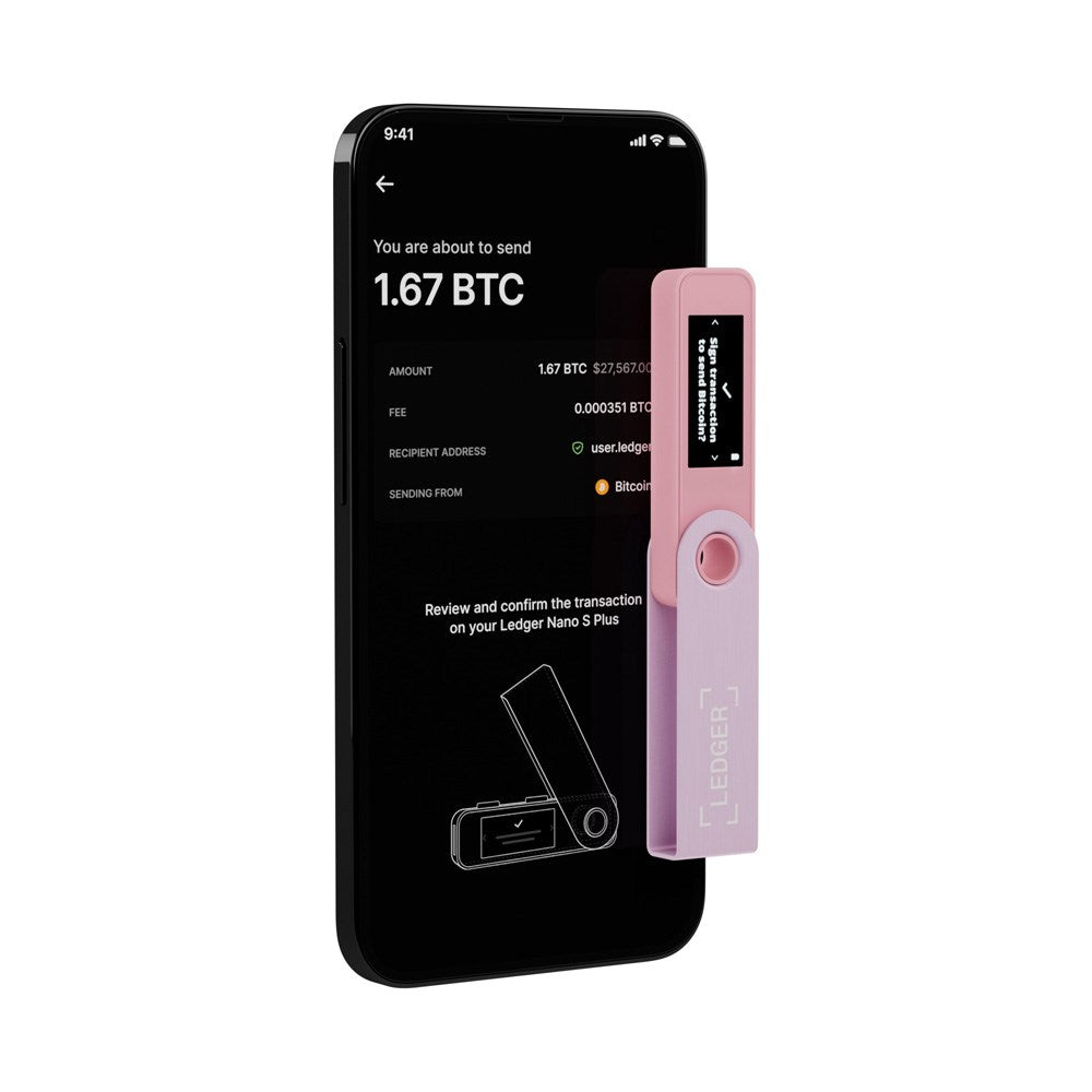 Ledger Nano S Plus Crypto Hardware Wallet - Pastel Pink | MOBILCOVERS.DK