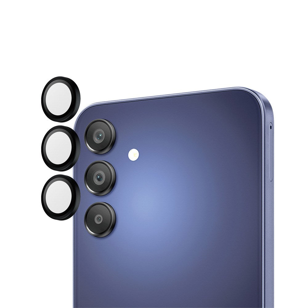 Samsung Galaxy A16 PanzerGlass Hoops - Kamerabeskyttelse - Gennemsigtig / Sort