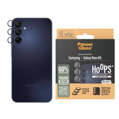 Samsung Galaxy A16 (4G/5G) PanzerGlass Hoops - Kamerabeskyttelse - Gennemsigtig / Sort
