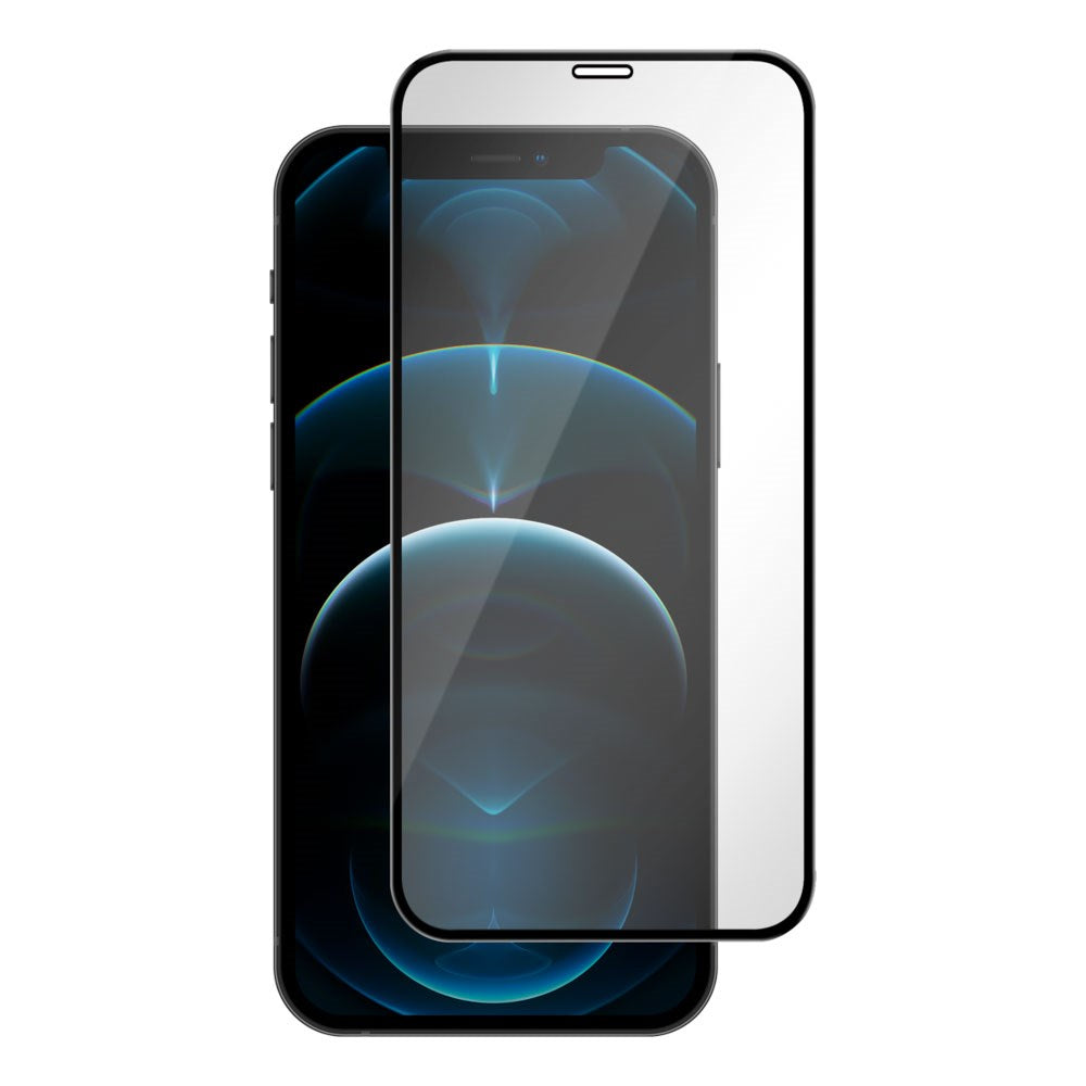 iPhone 12 Pro Max Essentials Hærdet Skærmbeskyttelsesglas - Gennemsigtig / Sort Kant