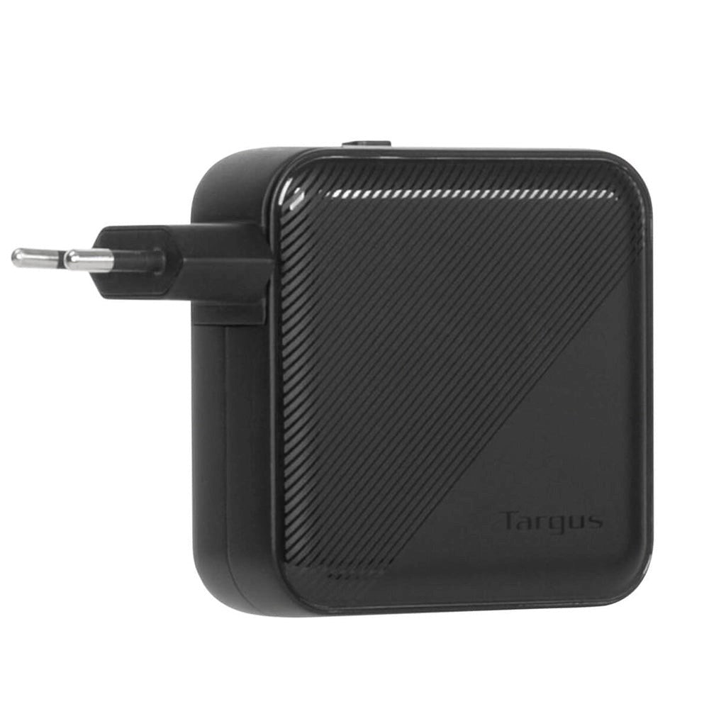 Targus GaN 100W PD Vægoplader m. 2 x USB-C, 2 x USB-A & Rejseadapter - Sort