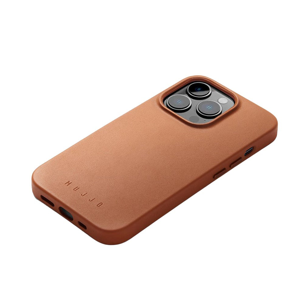 Mujjo iPhone 14 Plus Leather Case - MagSafe Kompatibel - Brun