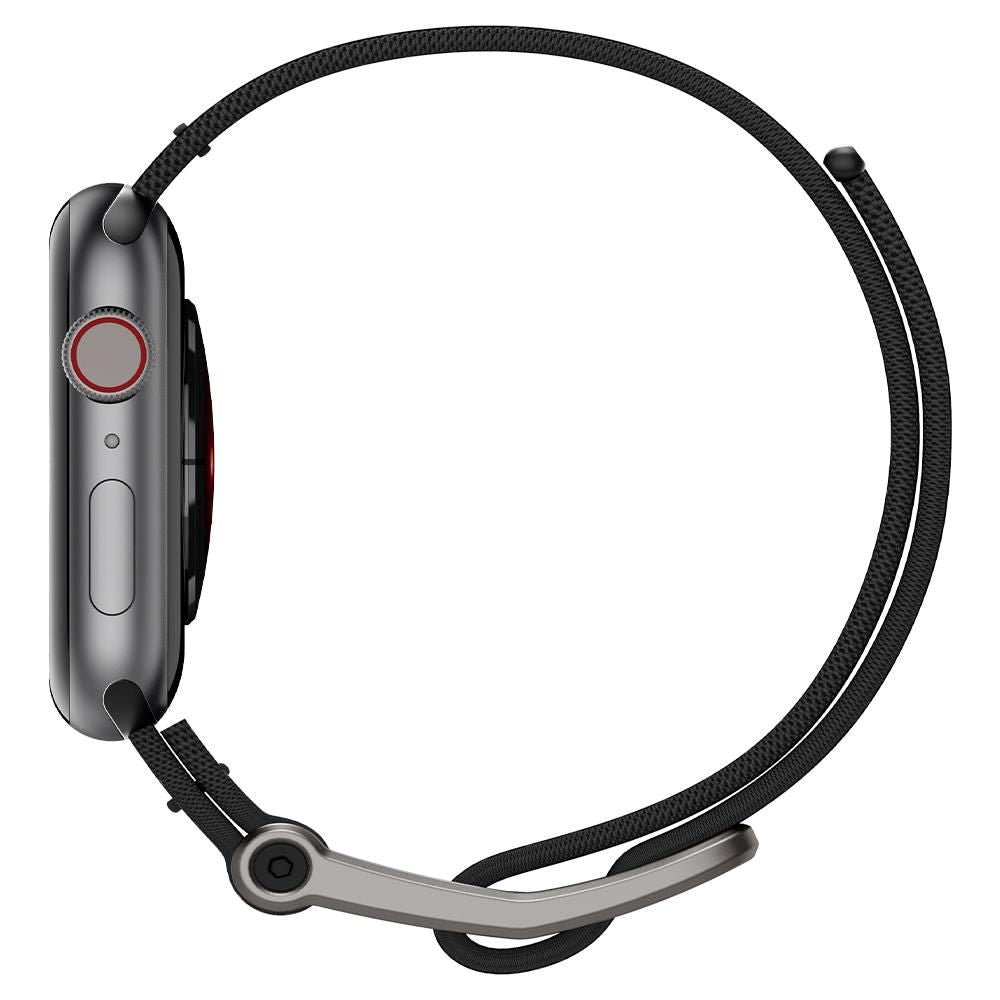 Spigen Durapro Flex Apple Watch (42/44/SE/45/46/49mm) Stof Rem m. Zink Spænde - Sort
