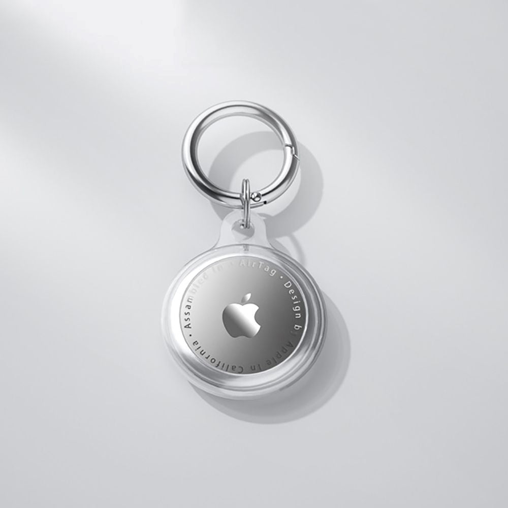 Tech-Protect Icon AirTag 1. & 2. Gen. Silikone Cover m. Nøglering - Gennemsigtig