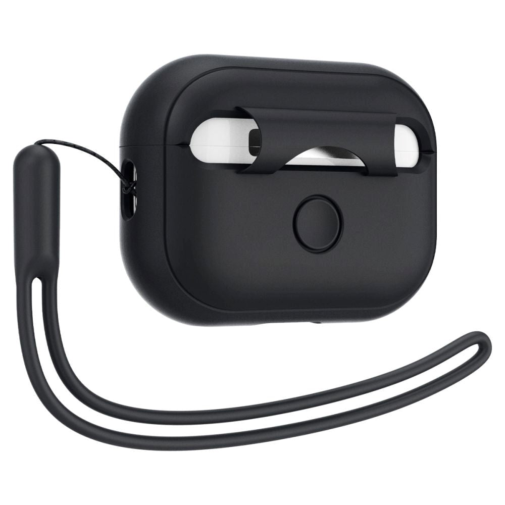 Spigen Silicone Fit Apple Airpods Pro (2. gen.) Cover m. Strop - Sort