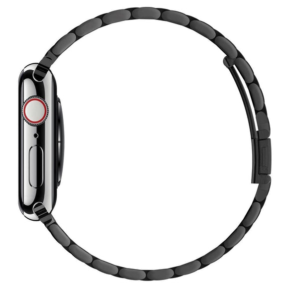 Spigen Apple Watch (42/44/SE/45/46/49mm) Modern Fit Metal Rem - Sort