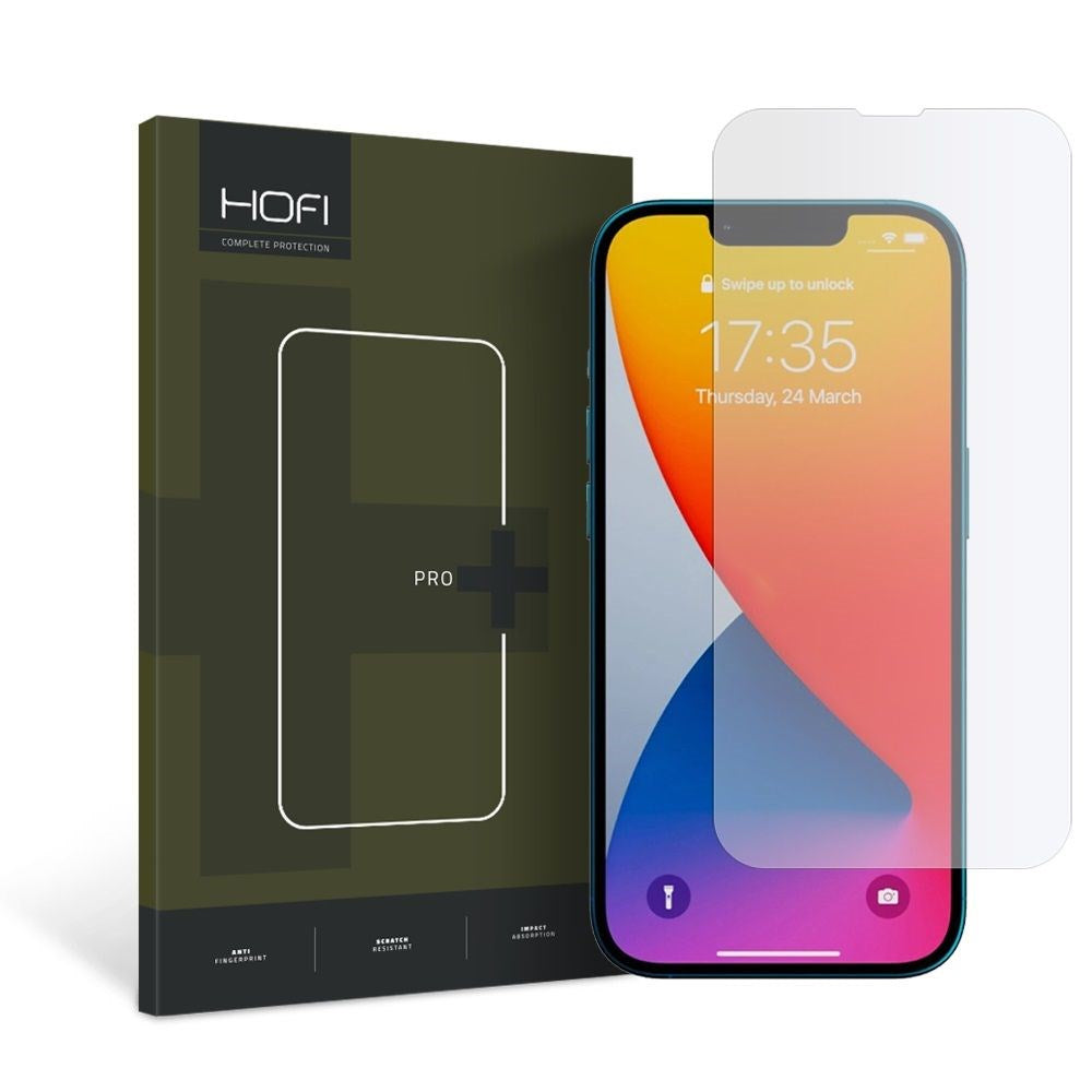 iPhone 17e / 16e / 14 / 13 / 13 Pro Hofi Hybrid Pro+ Hærdet Skærmbeskyttelsesglas - Case Friendly - Gennemsigtigt