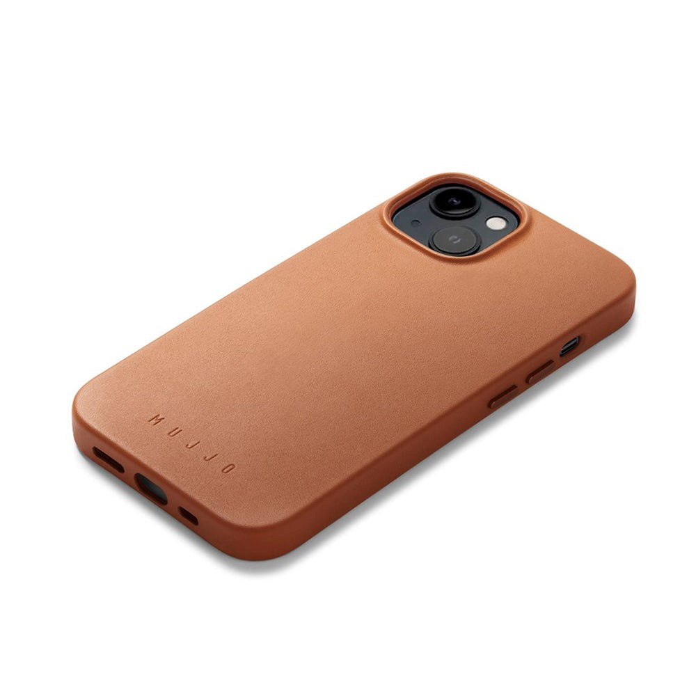 Mujjo iPhone 14 Leather Case - MagSafe Kompatibel - Brun