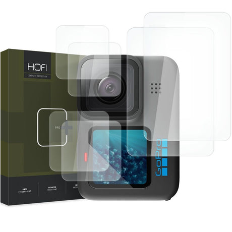 GoPro Hero 9 / 10 / 11 / 12 HOFI Glass Pro+ Linsebeskyttelse & Skærmbeskyttelse - 2-Pak - Gennemsigtig