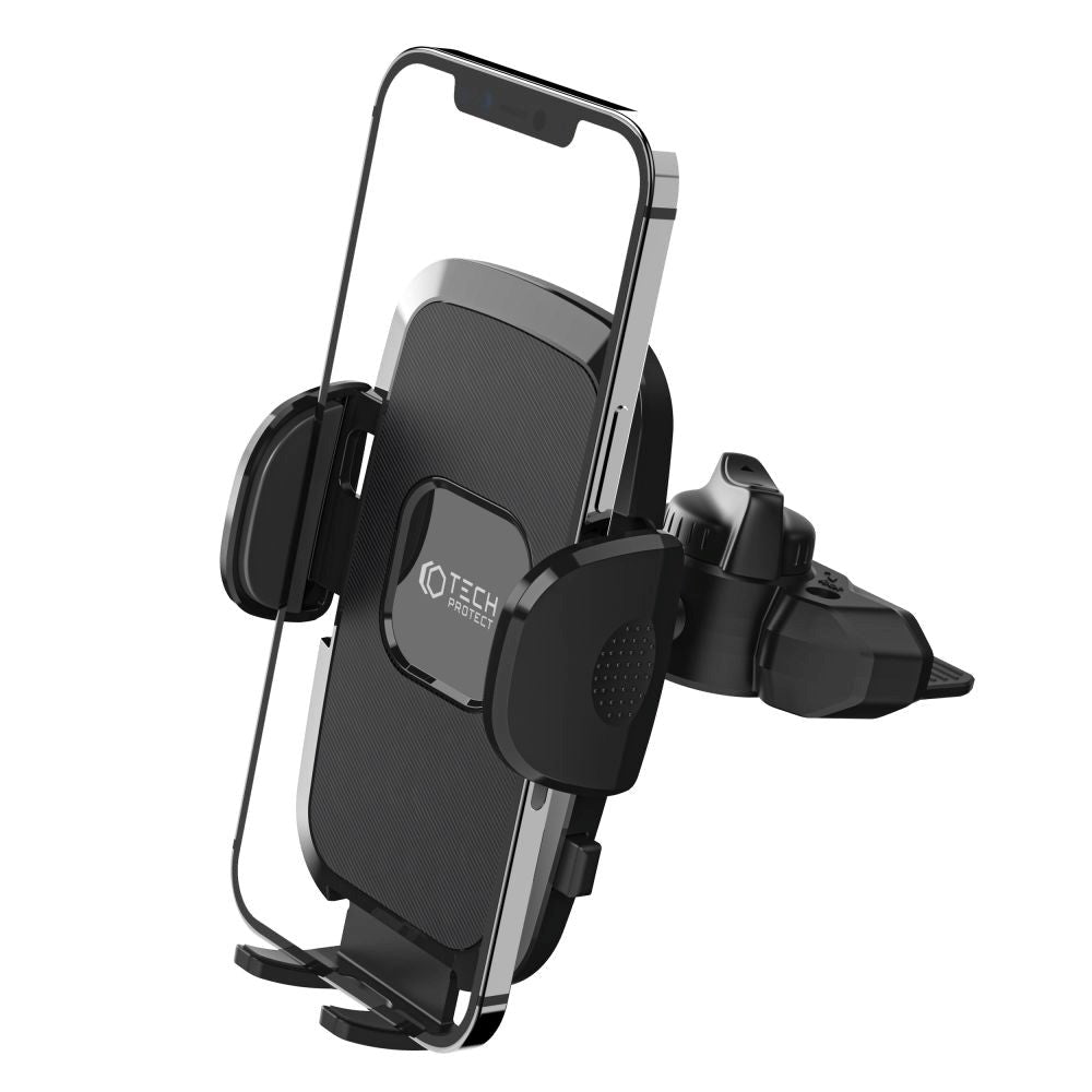 Tech-Protect Universal Mobilholder Til CD-slot - Max Mobil: 55 x 95mm - Sort