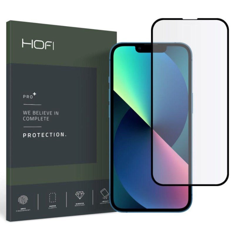 iPhone 13 Pro Max Hofi Premium Pro+ Skærmbeskyttelse - Case Friendly - Sort Kant