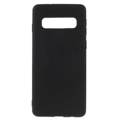 Samsung Galaxy S10 Mat Silikone Cover - Sort