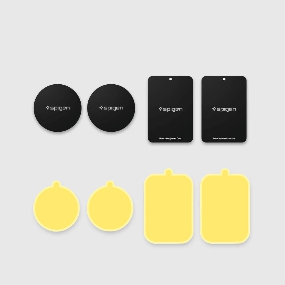 Spigen MP-4P Metalplader til Magnetisk Bilholder 4 stk. - Sort