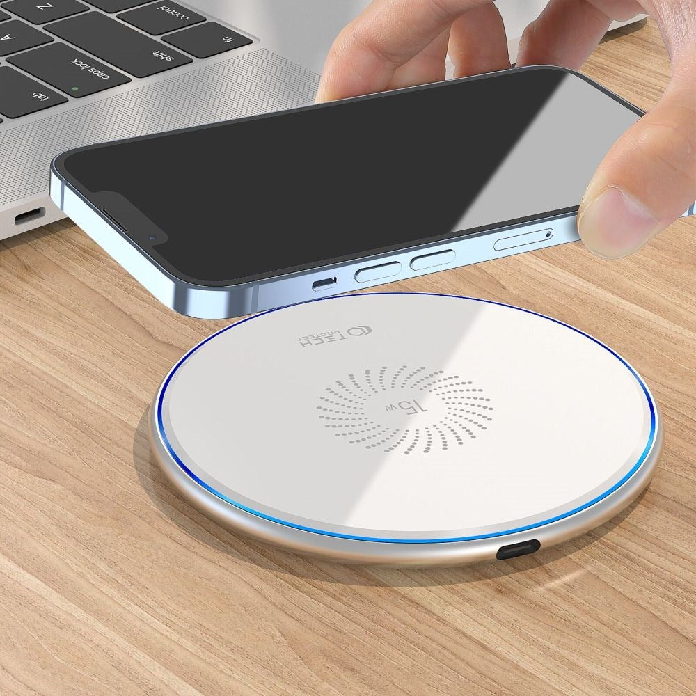 Tech-Protect C1 Trådløs Oplader 15W - Hvid