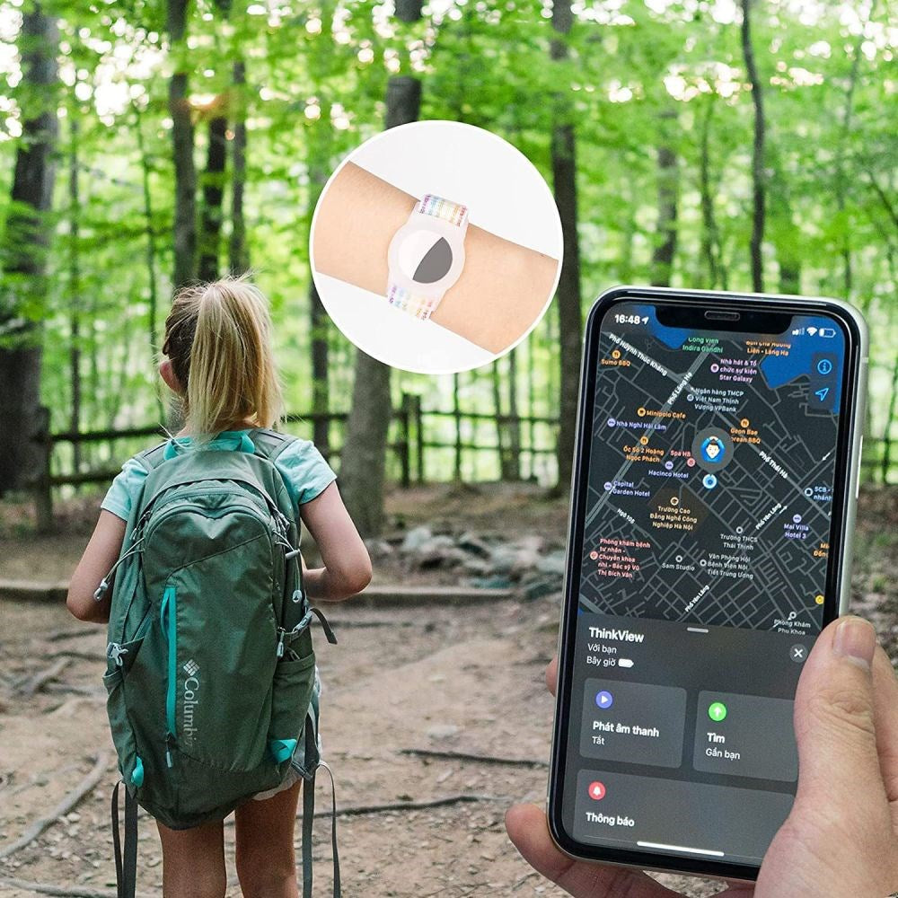 Apple AirTag 1. & 2. Gen. Rem til Børn - Tech-Protect Nylon - Blå