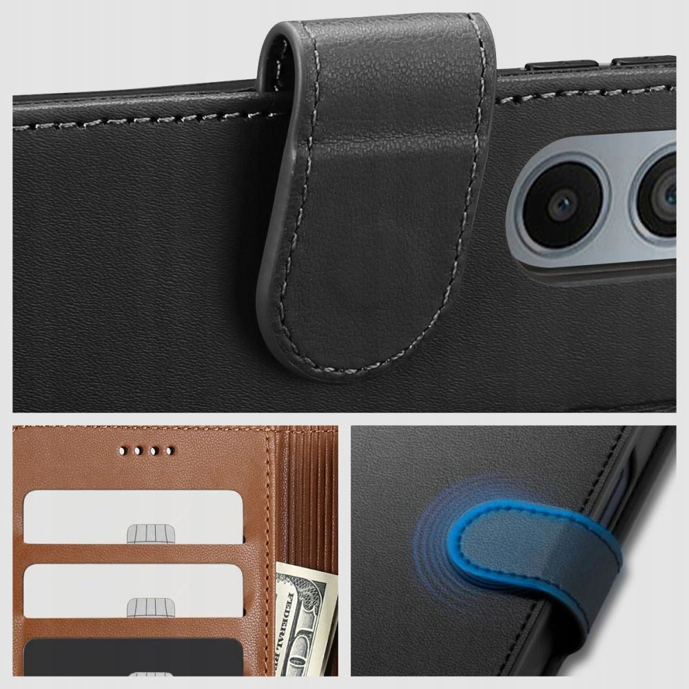 Samsung Galaxy S24 Ultra Tech-Protect Wallet m. Pung & Ståfunktion - Sort