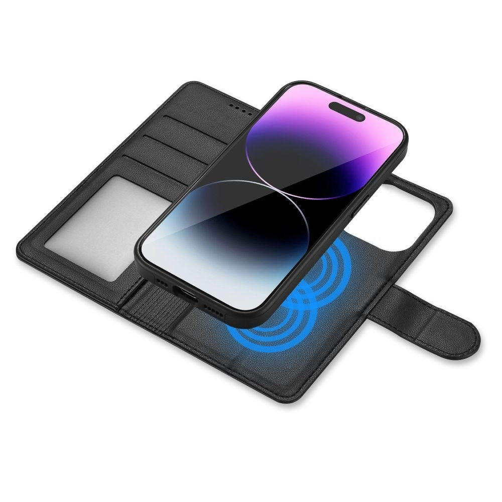 iPhone 15 Tech-Protect Wallet m. Pung & Magnet - MagSafe Kompatibel - Sort