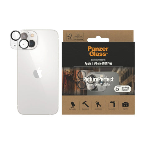 iPhone 14 / 14 Plus PanzerGlass PicturePerfect - Kamerabeskyttelse - Gennemsigtig / Sort