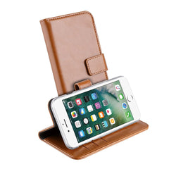 iPhone SE (2022 / 2020) / 8 / 7 Vivanco Classic Wallet Flip Cover m. Pung - Brun