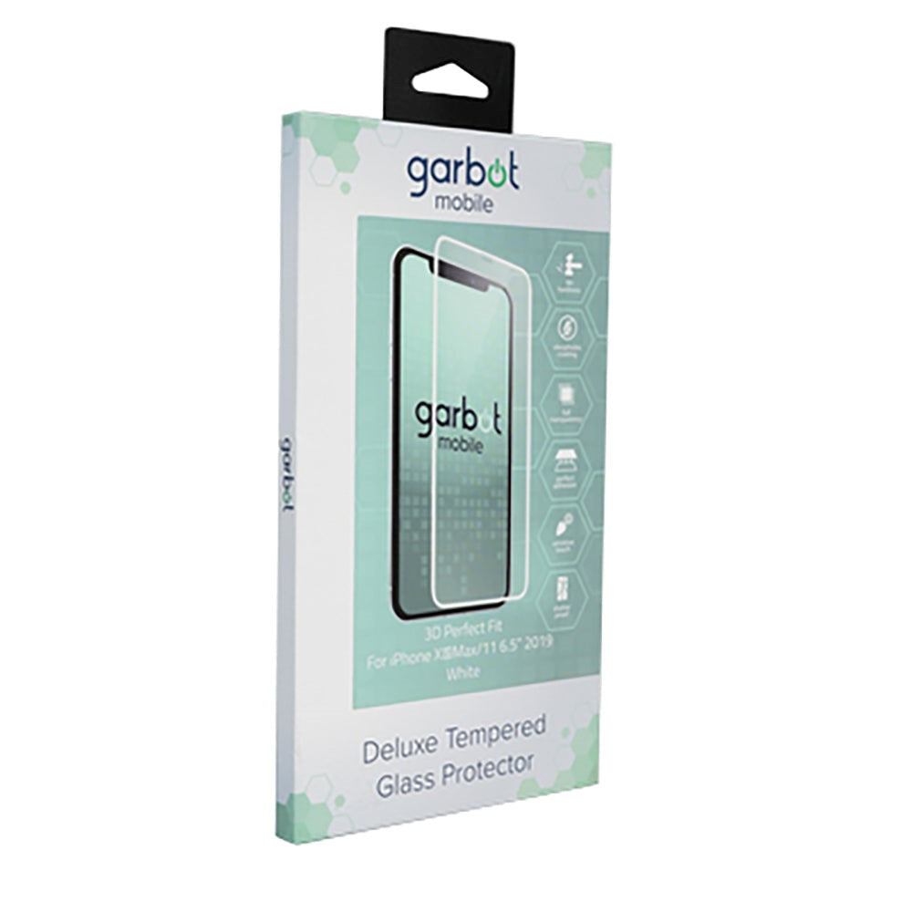 iPhone 11 Pro Max / Xs Max Garbot 3D Perfect Fit Skærmbeskyttelse - Case Friendly - Gennemsigtig / Hvid Kant
