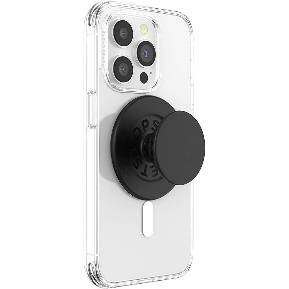 POPSOCKETS PopGrip Black MagSafe Aftageligt Greb m. Standerfunktion