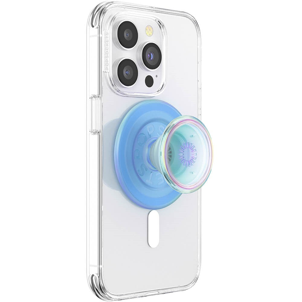 POPSOCKETS PopGrip Opalescent Blue MagSafe Aftageligt Greb m. Standerfunktion