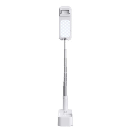 4smarts LoomiPod Fold Selfie Stander m. Led Lampe & Bluetooth Fjernbetjening - Hvid
