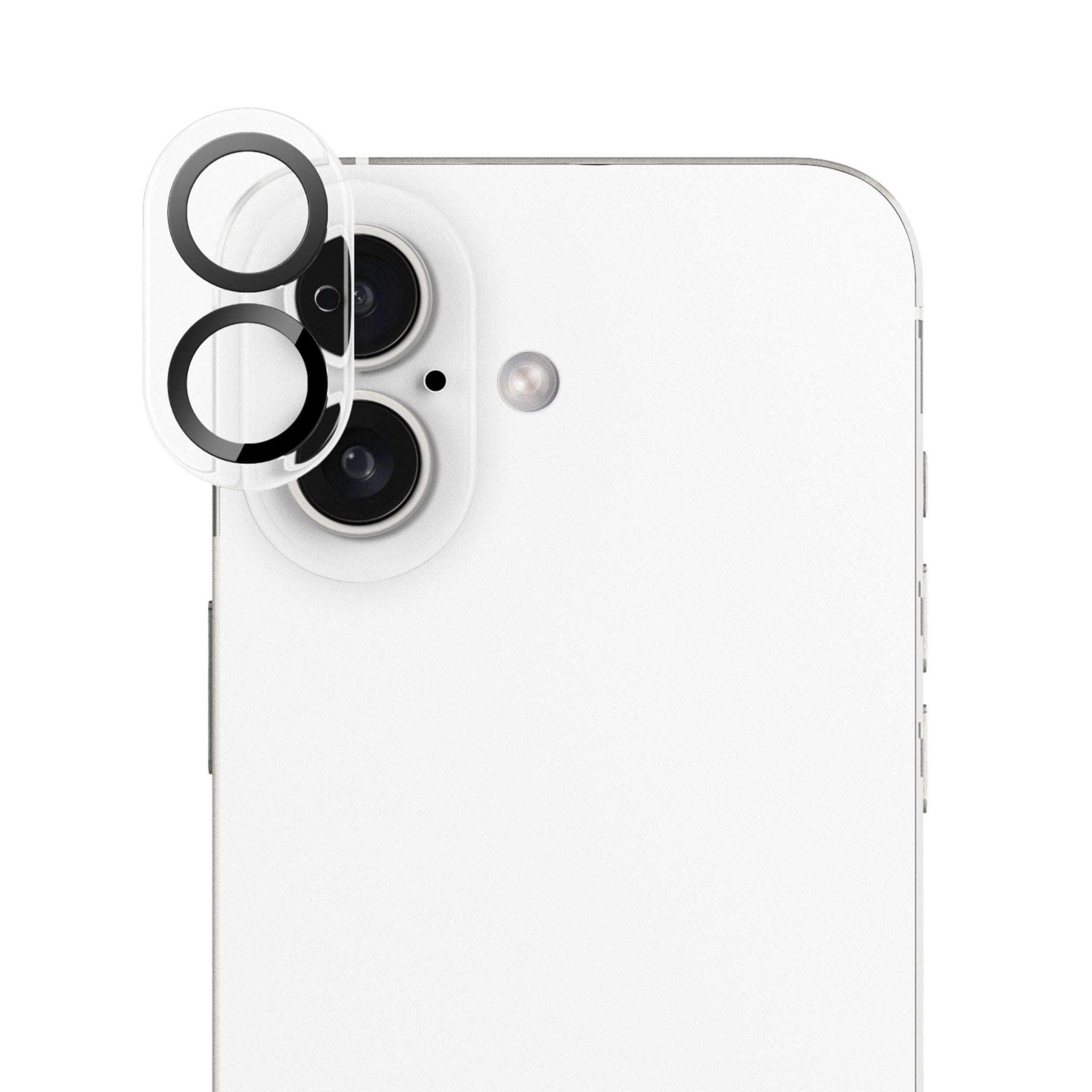 iPhone 16 Vonmählen Beskyttelsesglas til Kameralinse - Gennemsigtig / Sort
