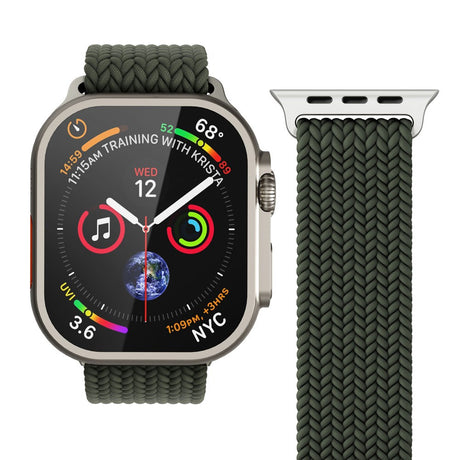 Apple Watch (38/40/SE/41/42mm) Vonmählen Woven Loop Nylon Rem - Olive