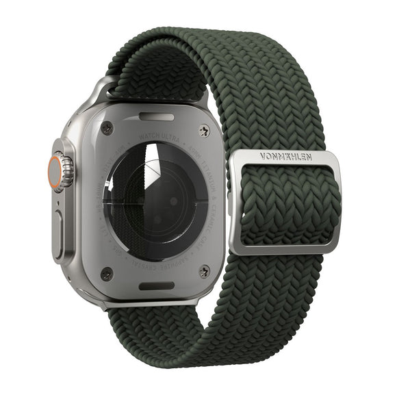 Apple Watch (38/40/SE/41/42mm) Vonmählen Woven Loop Nylon Rem - Olive