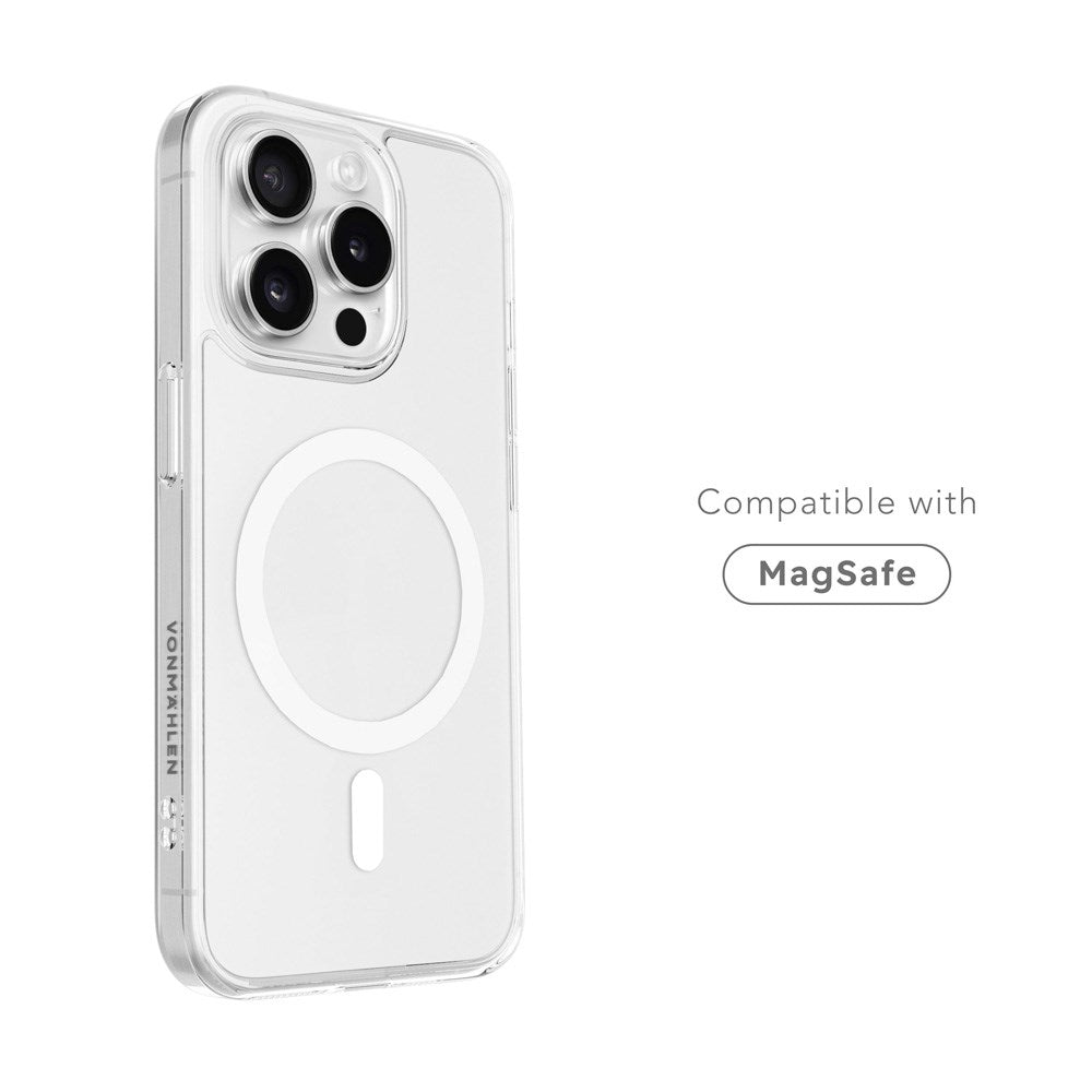 Vonmählen iPhone 16 Pro Transparent Cover - MagSafe Kompatibel - Gennemsigtig