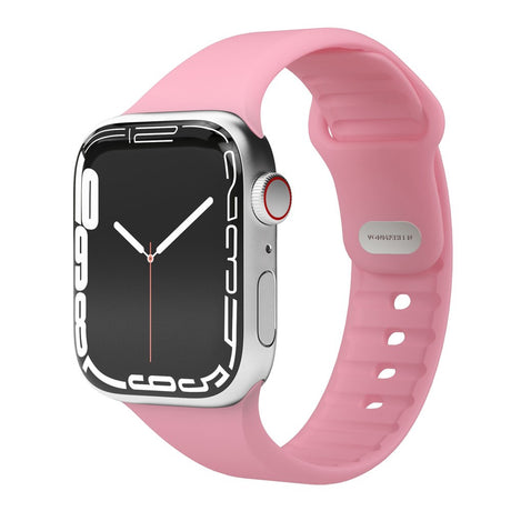 Apple Watch (42/44/SE/45/46/49mm) Vonmählen Classic Band 2 Genanvendt Silikone Rem - Lyserød