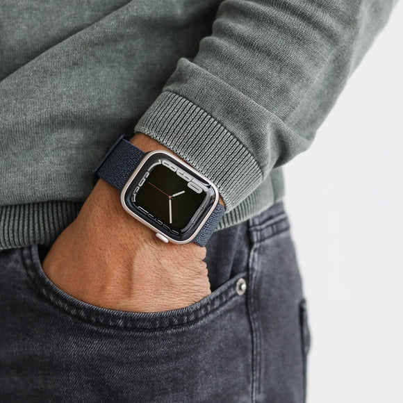Apple Watch (38/40/SE/41/42mm) Vonmählen Fitness Loop 2 Nylon Rem - Blå
