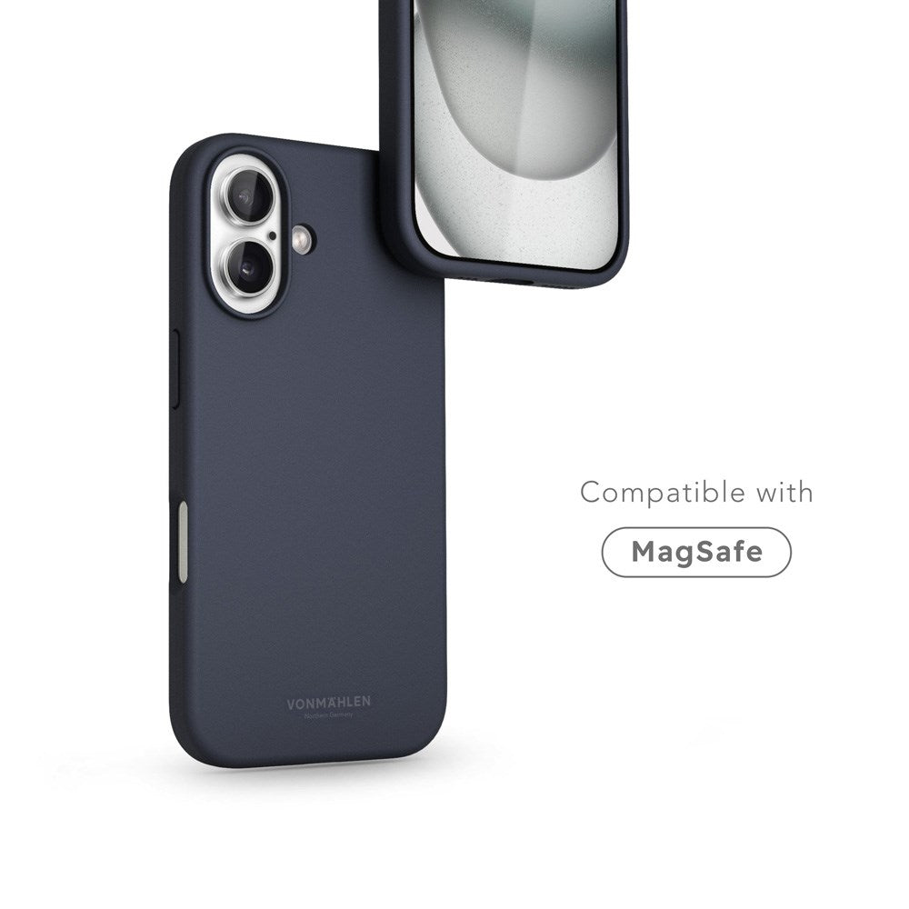 Vonmählen iPhone 16 Eco Silikone Cover - MagSafe Kompatibel - Navy