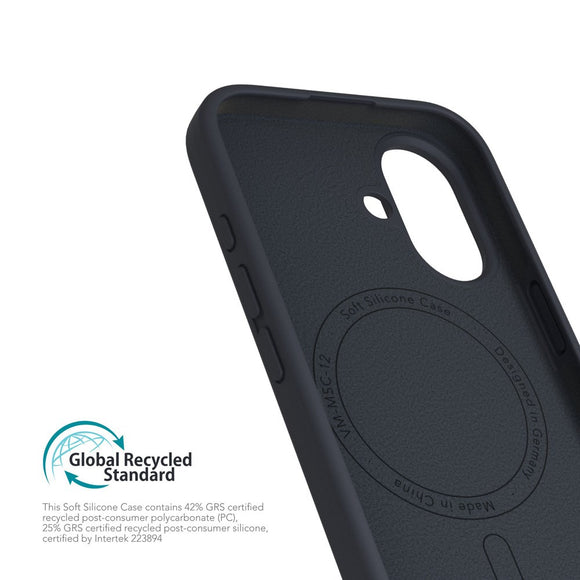 Vonmählen iPhone 16 Eco Silikone Cover - MagSafe Kompatibel - Navy