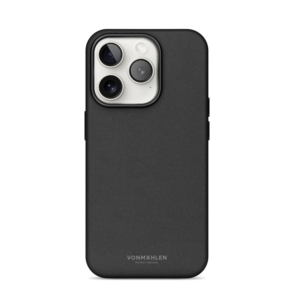 Vonmählen iPhone 16 Pro Like Leather Cover - MagSafe Kompatibel - Black
