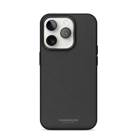 Vonmählen iPhone 16 Pro Like Leather Cover - MagSafe Kompatibel - Black