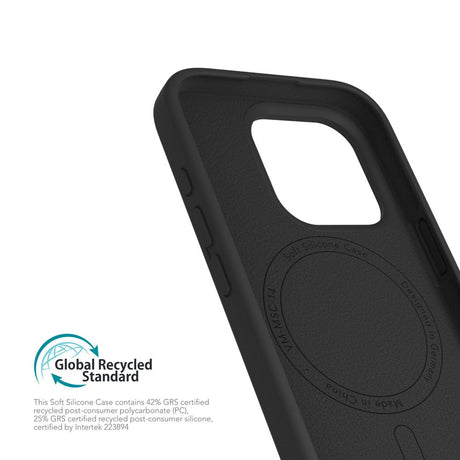 Vonmählen iPhone 16 Pro Eco Silikone Cover - MagSafe Kompatibel - Black