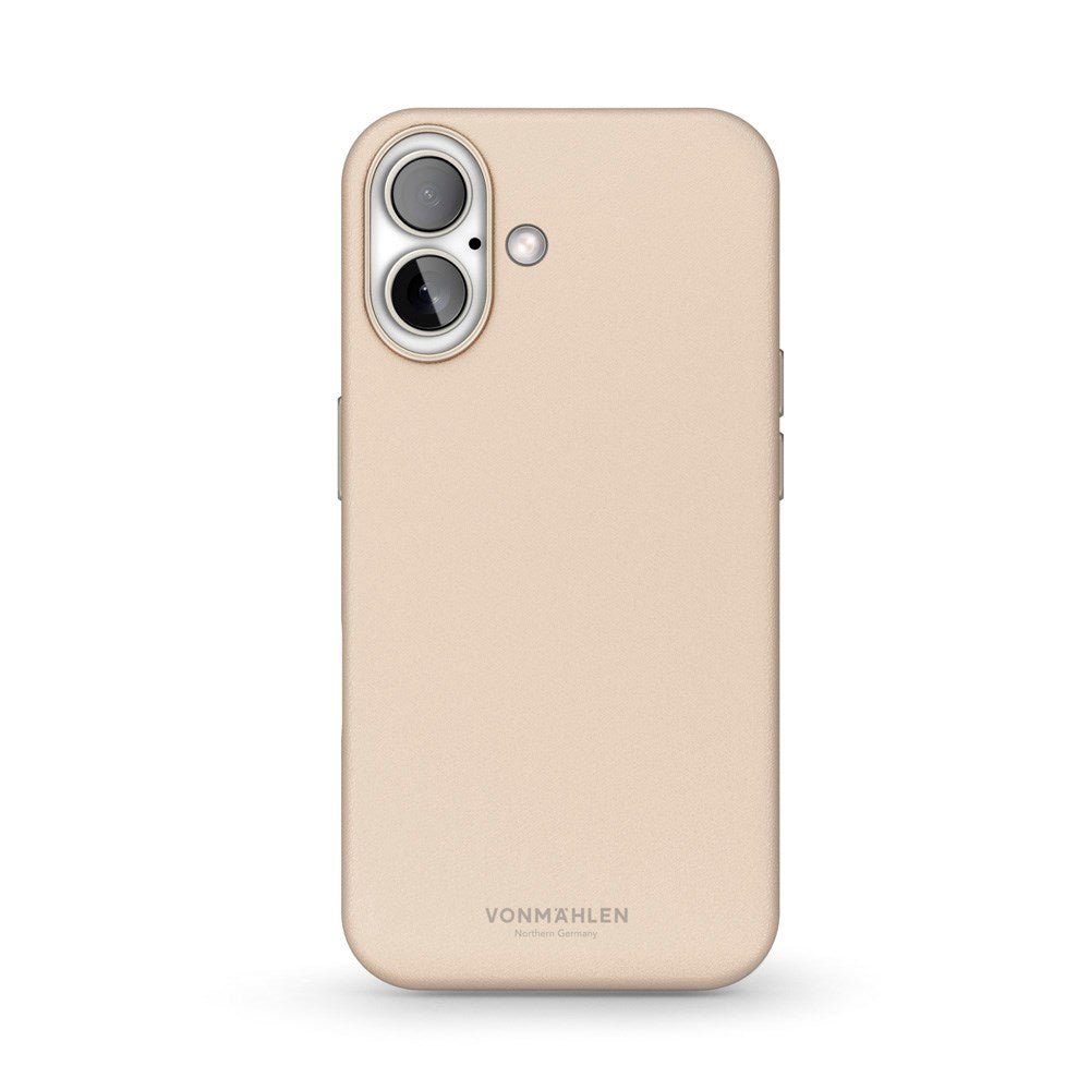 Vonmählen iPhone 16 Like Leather Cover - MagSafe Kompatibel - Cream