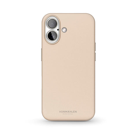 Vonmählen iPhone 16 Like Leather Cover - MagSafe Kompatibel - Cream