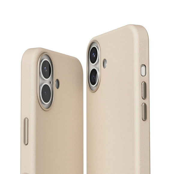 Vonmählen iPhone 16 Like Leather Cover - MagSafe Kompatibel - Cream