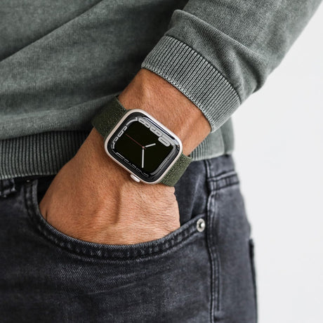 Apple Watch (42/44/45/46/SE/49mm) Vonmählen Fitness Loop 2 Nylon Rem - Grøn