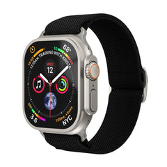 Apple Watch (42/44/SE/45/46/49mm) Vonmählen Classic Nylon Loop Rem - Black